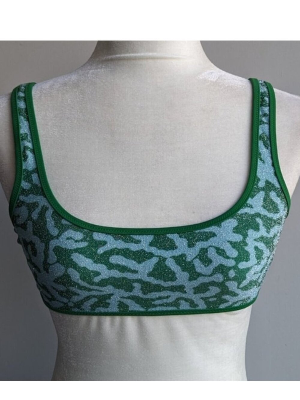 Aerie green sparkly bikini top